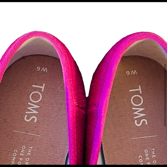 TOMS Heritage Canvas Clemente  Fuchsia / Hot Pink ~ Women's Size 6 - Picture 7 of 7